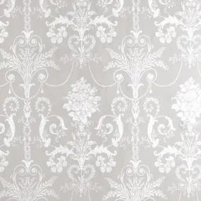 Josette White/Dove Grey Wallpaper