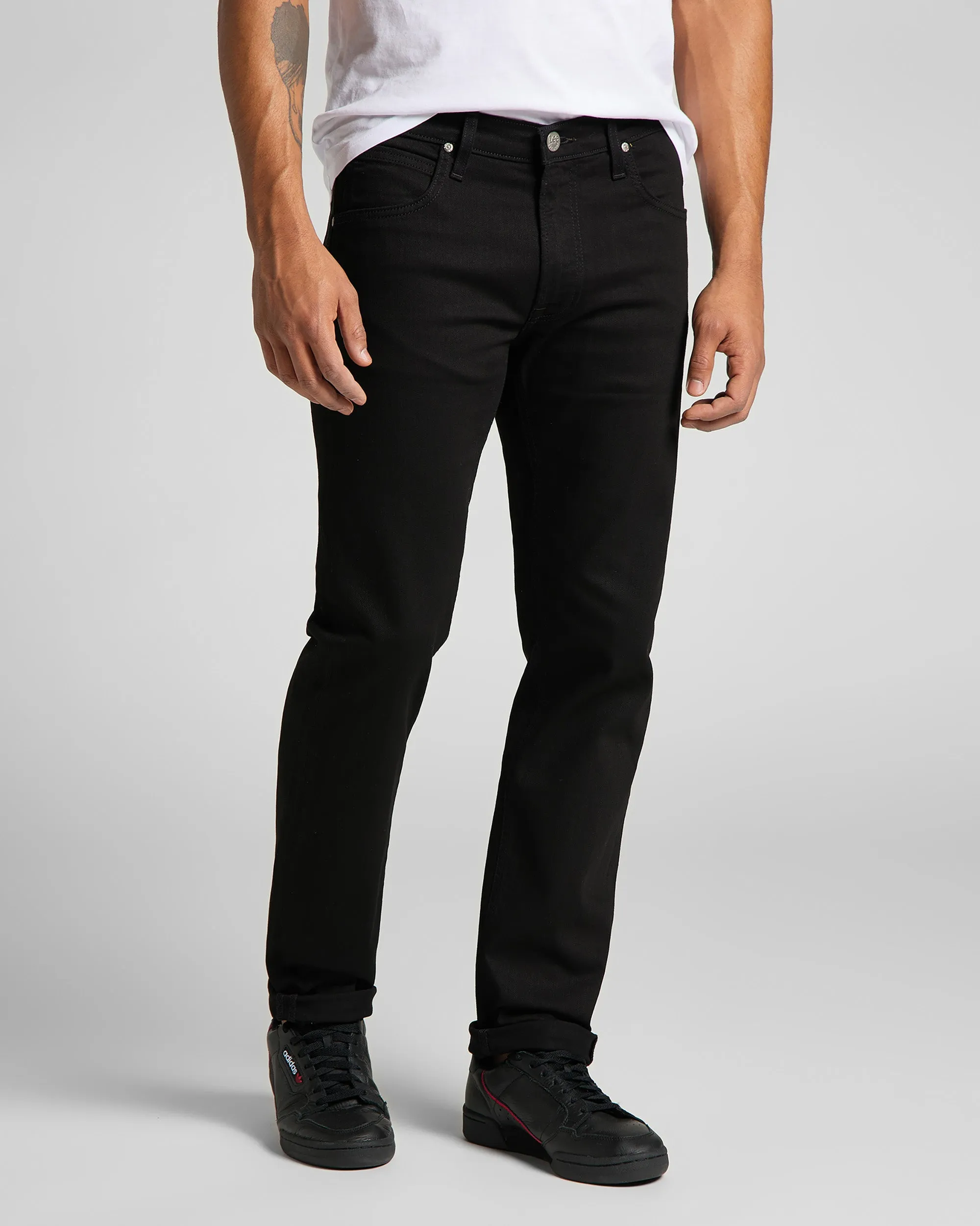 Lee Daren Zip Fly Regular Fit Mens Jeans - Clean Black