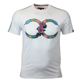 M180 Makobi Rose Snake Tee - White