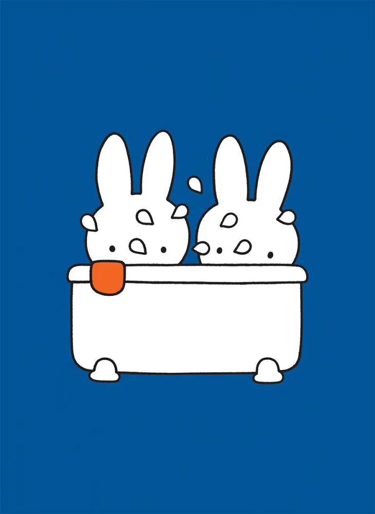 Miffy Taking a Bath Mini Poster