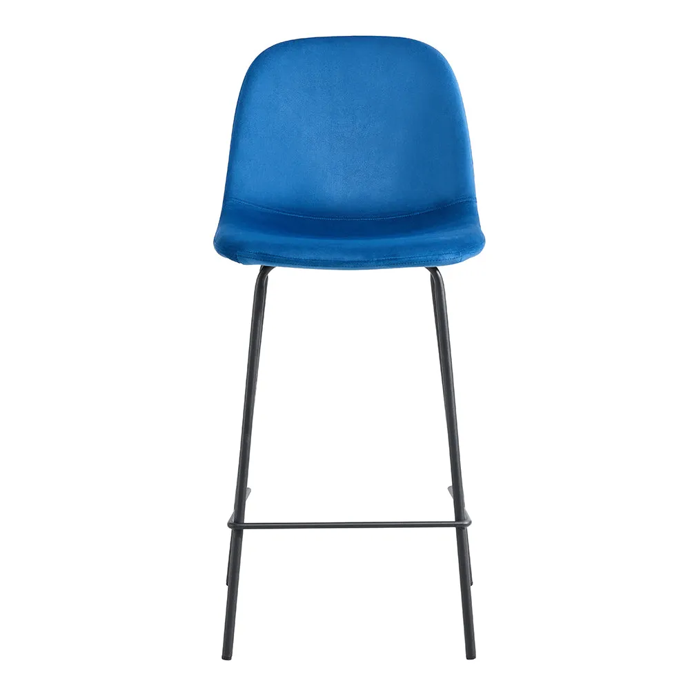 MILAN - Blue Velvet Bar Stool