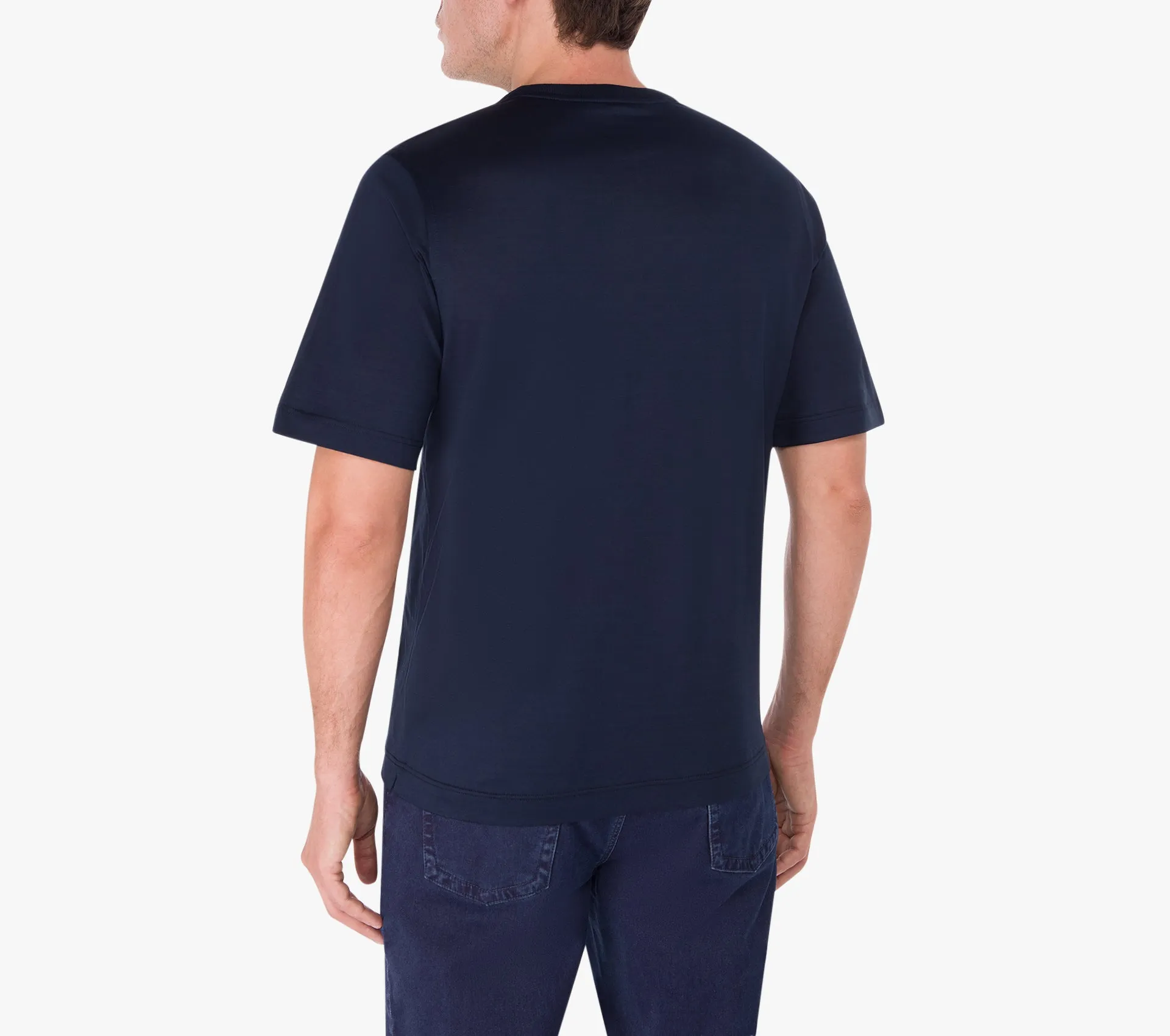 Minimalist Cotton T-Shirt Navy Blue