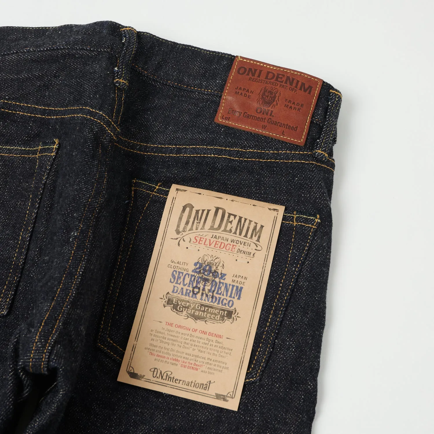 ONI 622-DIZR 20oz 'Dark Indigo Secret Denim' Relaxed Tapered Jean - One Wash