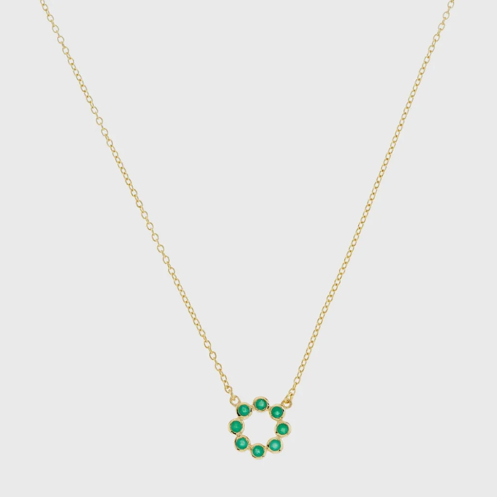 Ortigia Mini Chrysoprase & Gold Vermeil Necklace