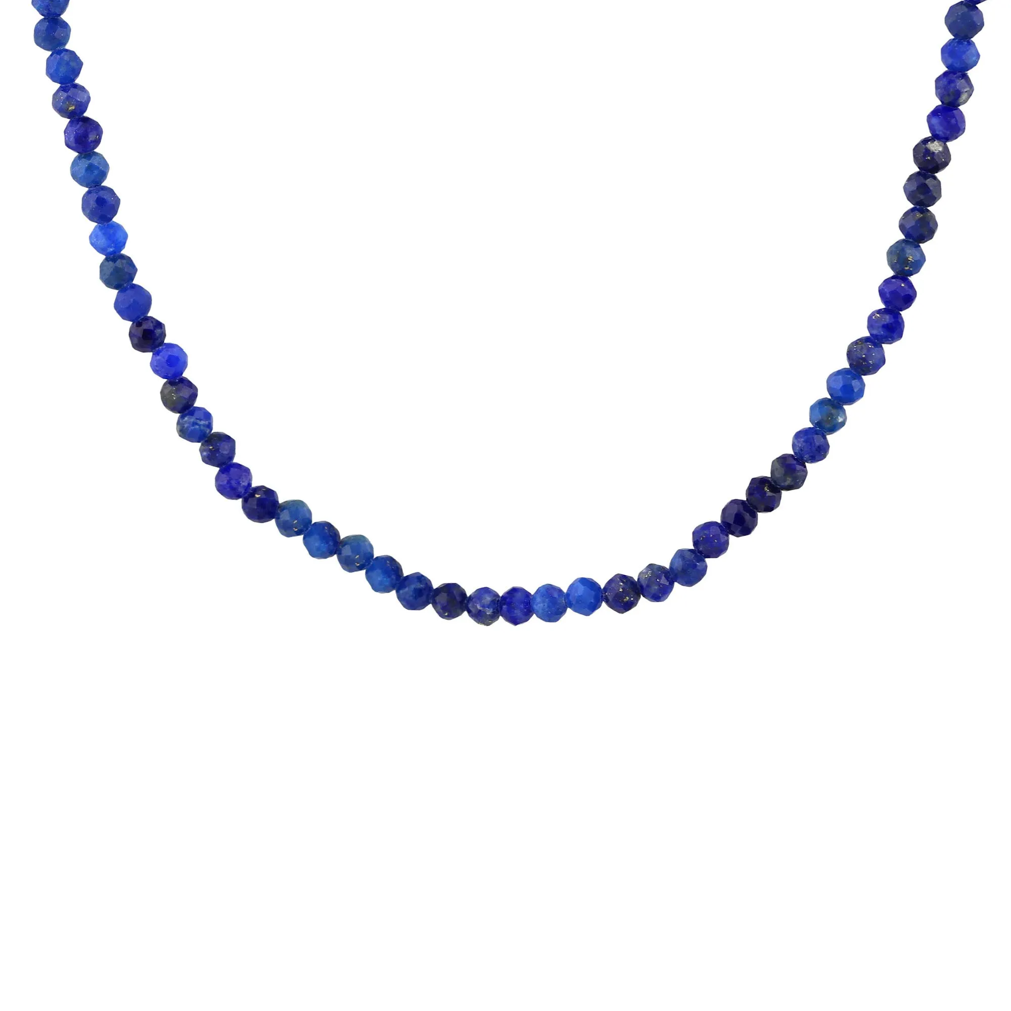 Petite Lapis Gemstone Beaded Necklace