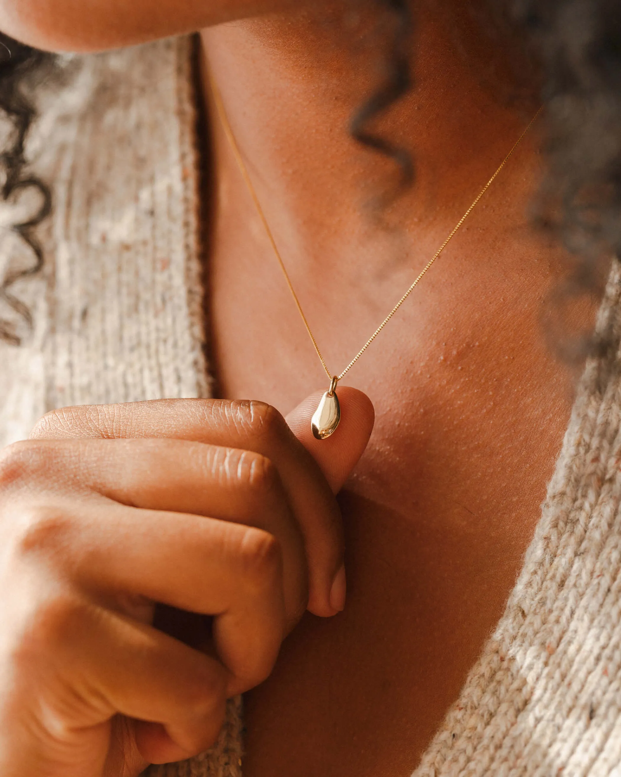 Petite Worry Stone Necklace