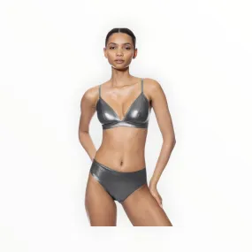 Poetry Luxe Bralette and Thong Set | Luxe Silver