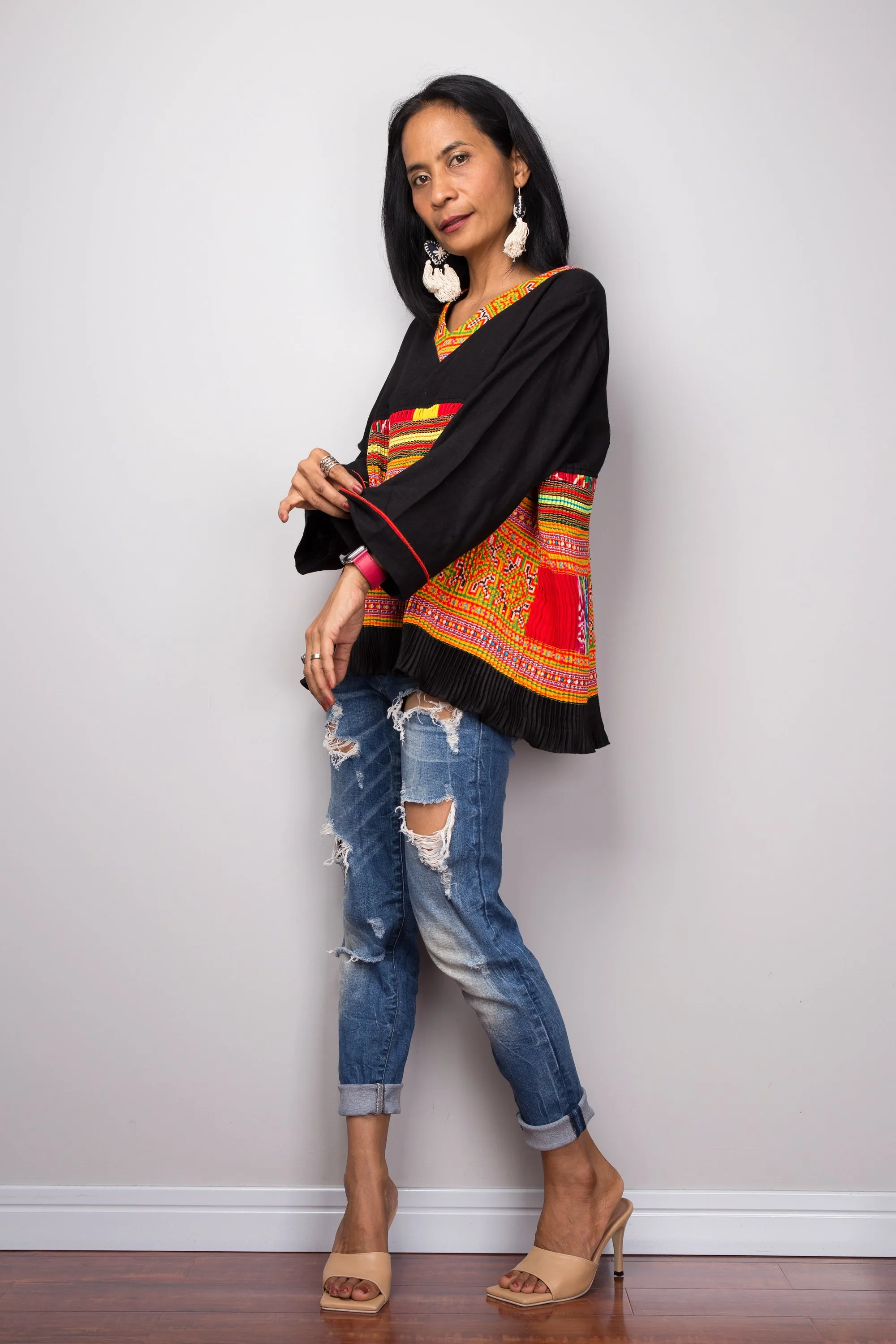 Pullover boho tunic top