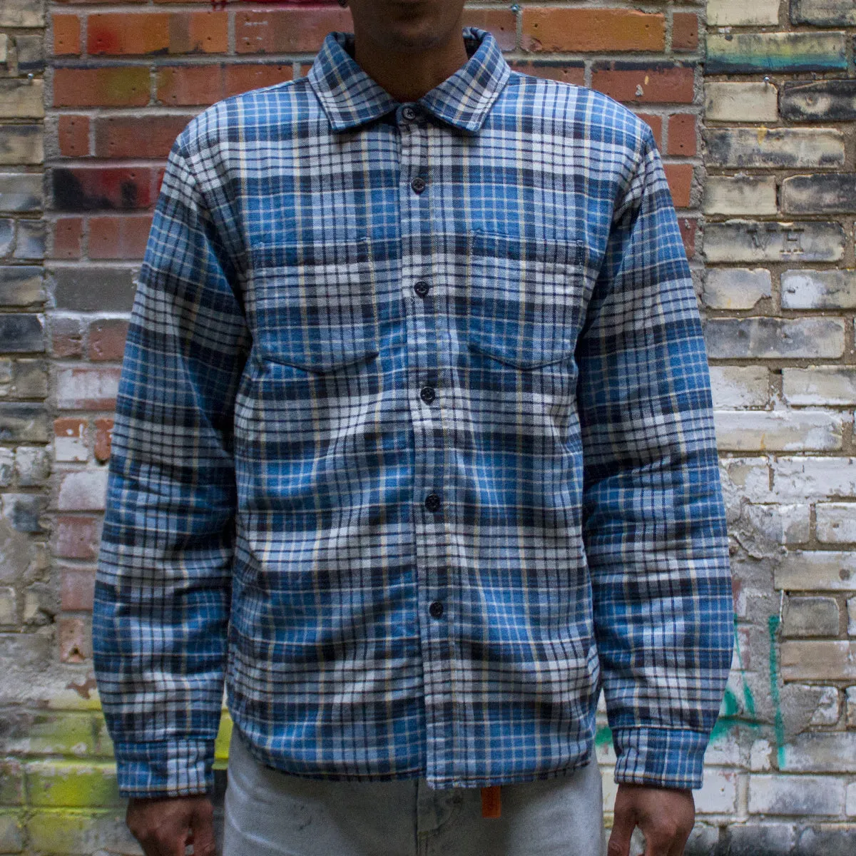 Quilted Lined Plaid Shirt