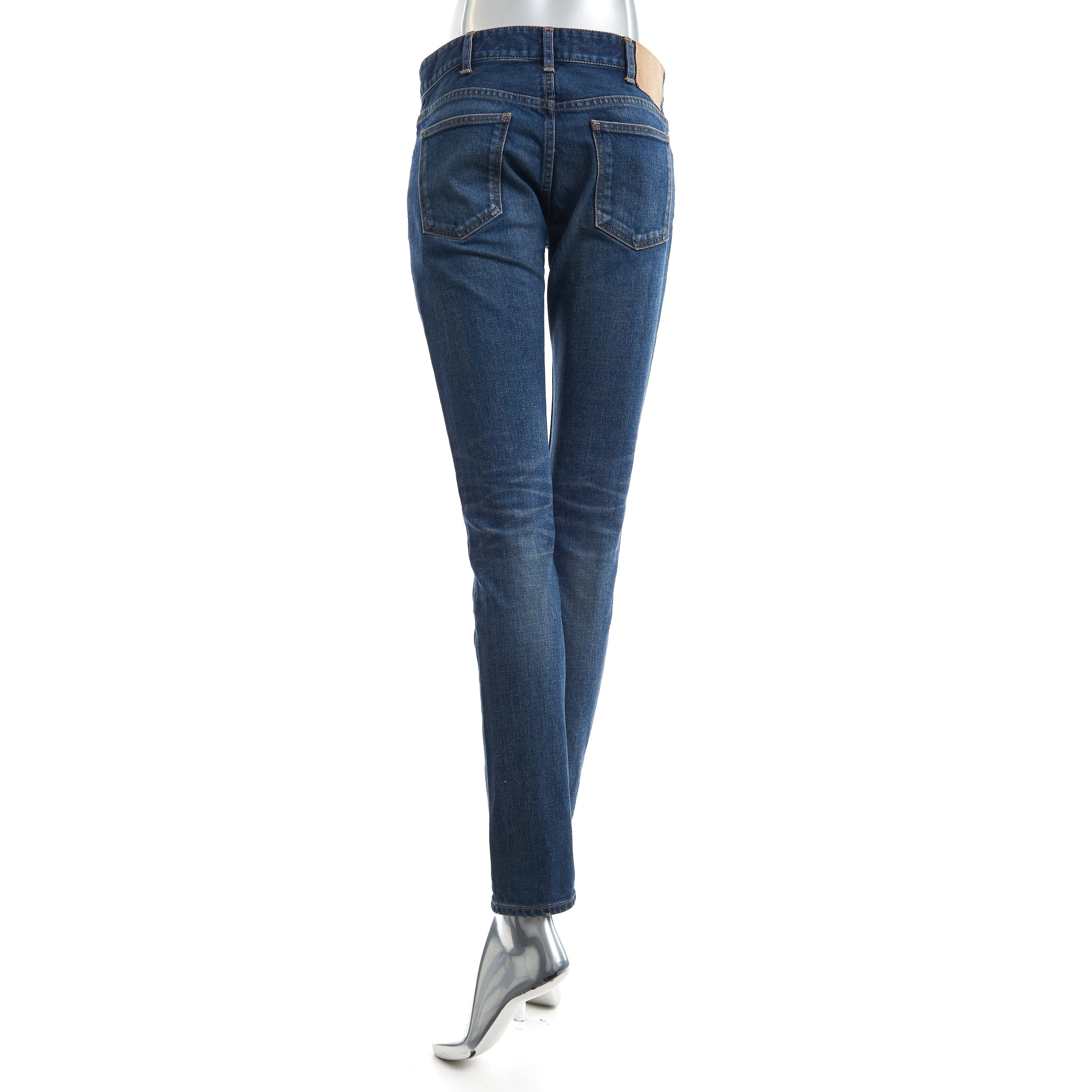 Skinny Low-rise Jeans In Dark Union Wash Denim