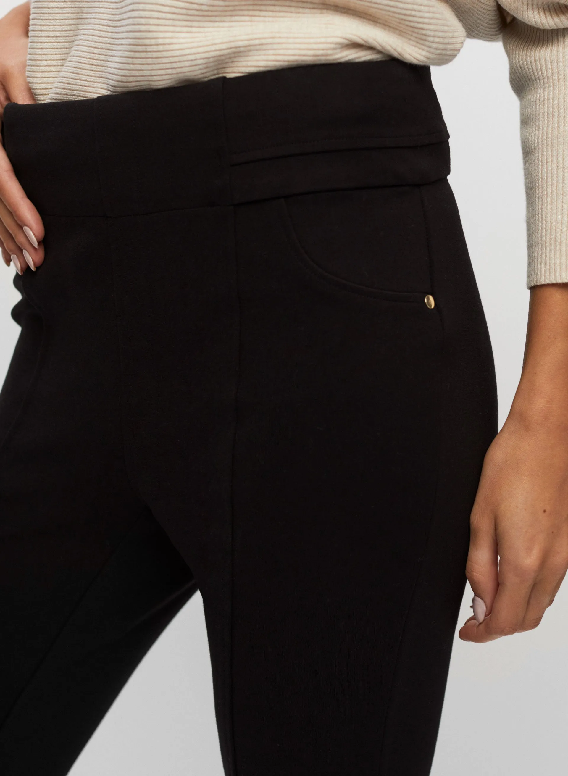 Slim Leg Pull-On Pants