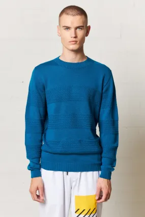 Soft Wool Crew Neck Sweater Blue