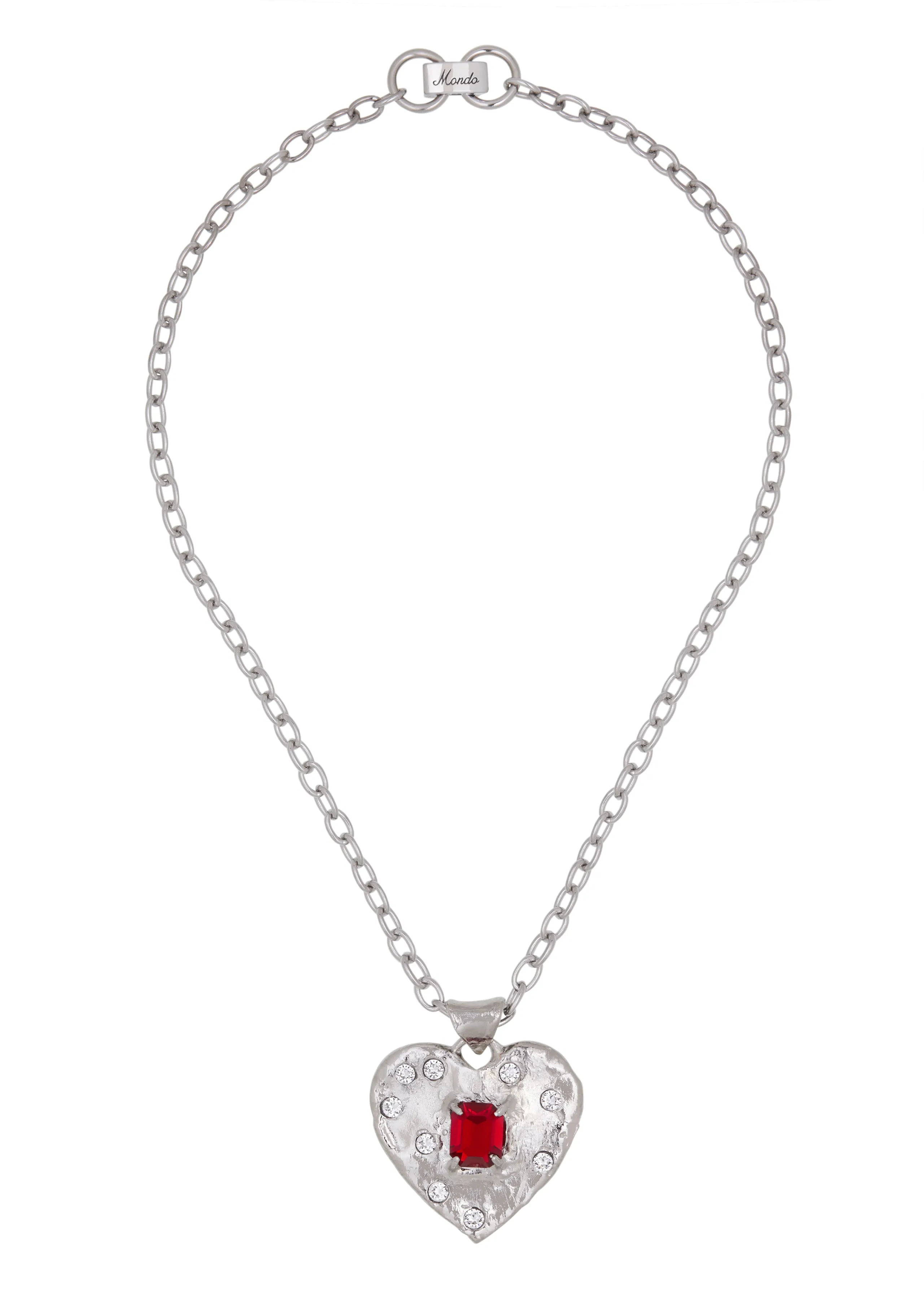 Super Heart Necklace in Silver