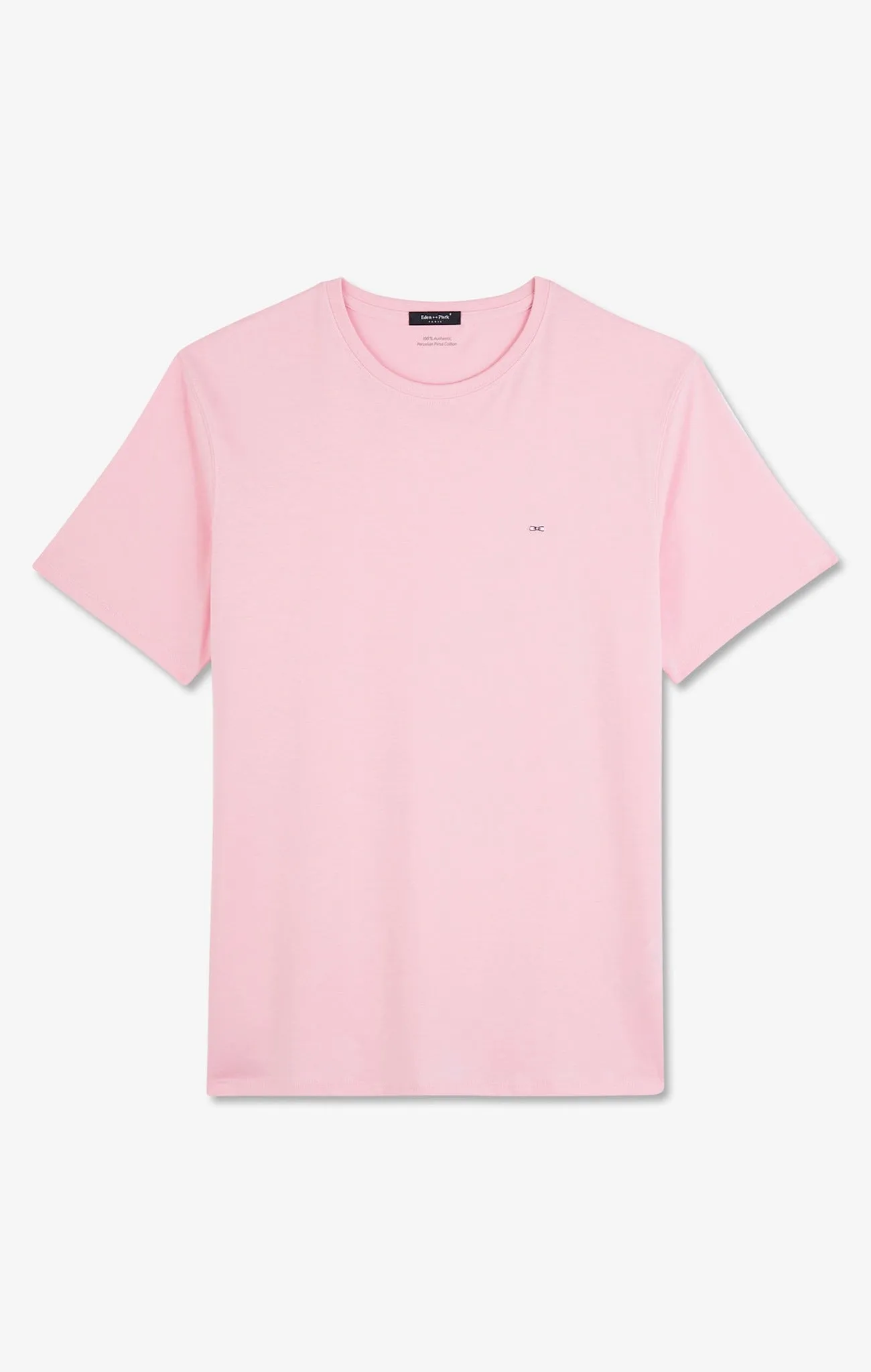 T-shirt rose col rond àmanches courtes