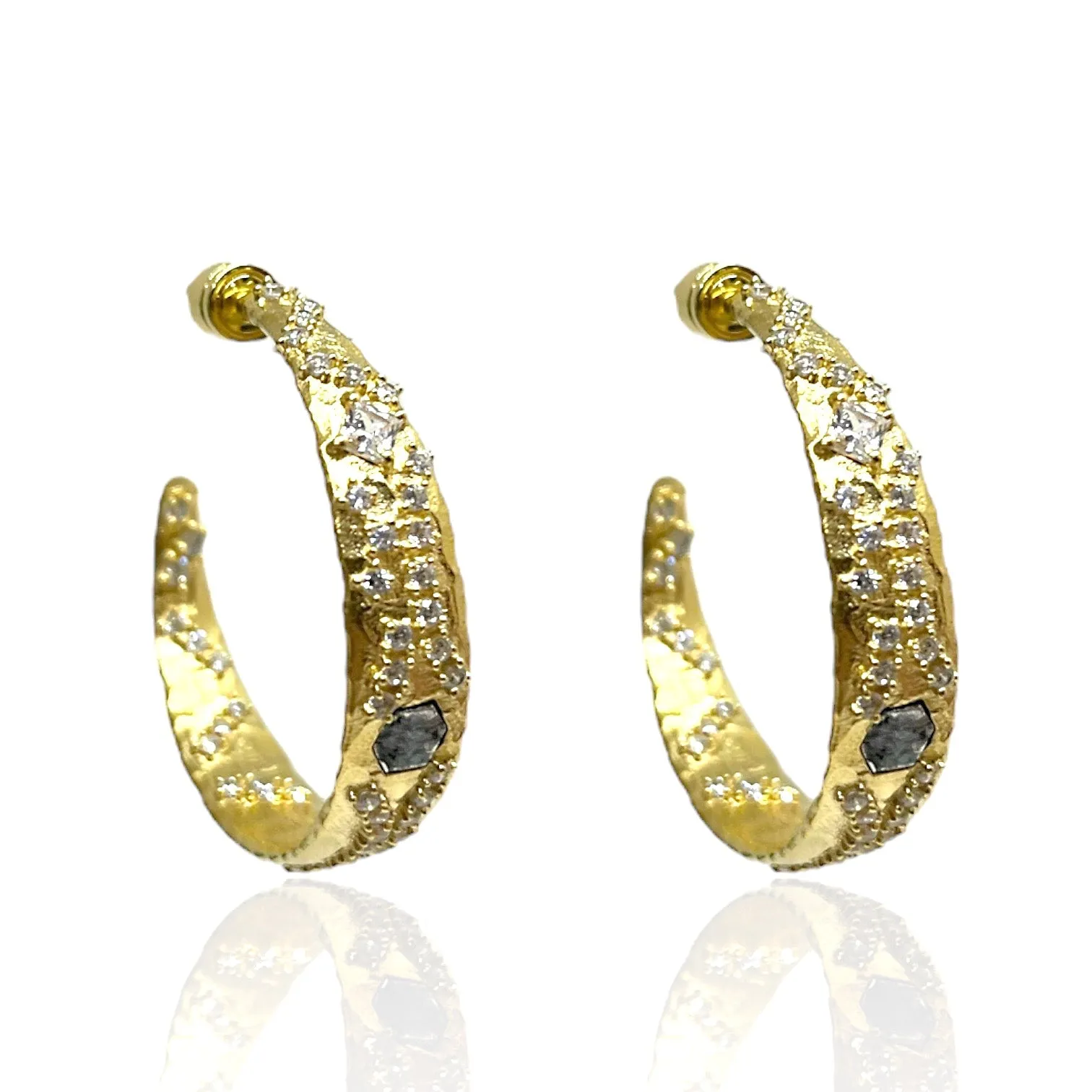 Tat2 Designs Gold Cosa Hoops