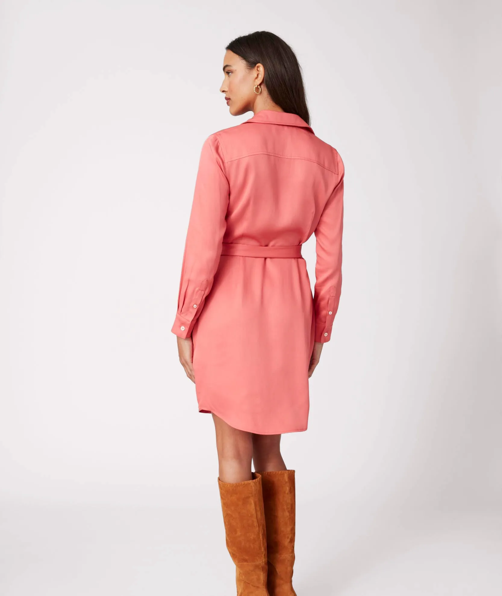 TENCEL Lyocell Belted Felicity Shirtdress