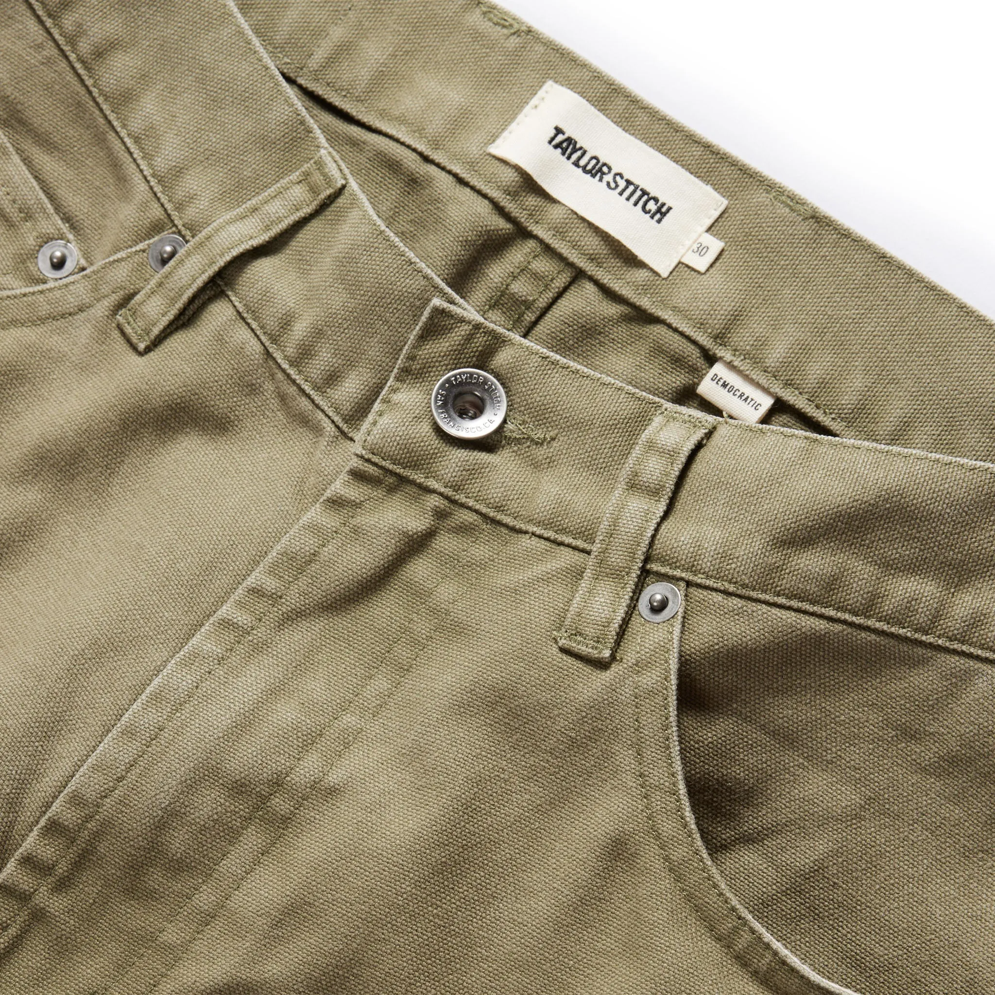 The Democratic All Day Pant in Arid Eucalyptus Canvas