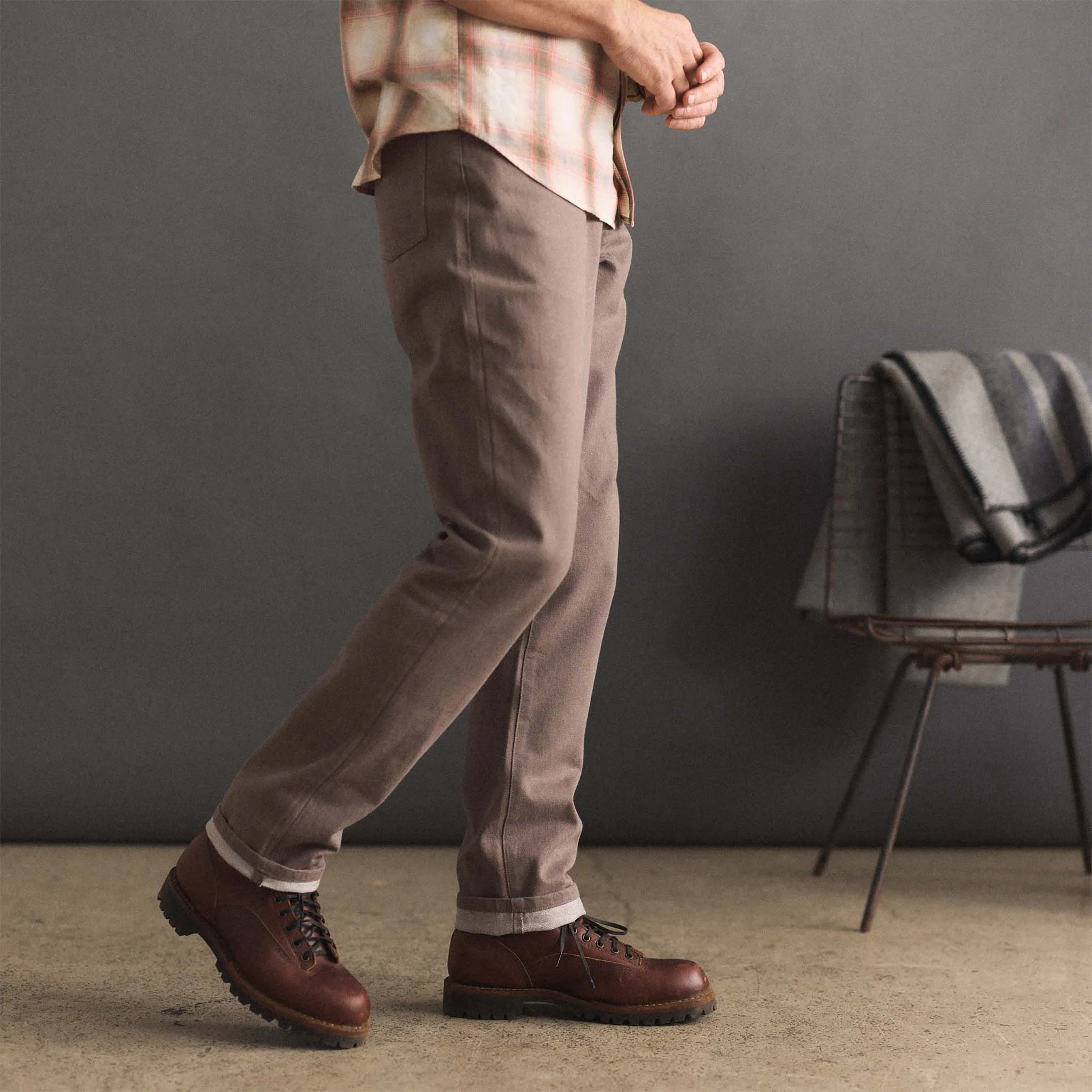 The Democratic All Day Pant in Silt Broken Twill