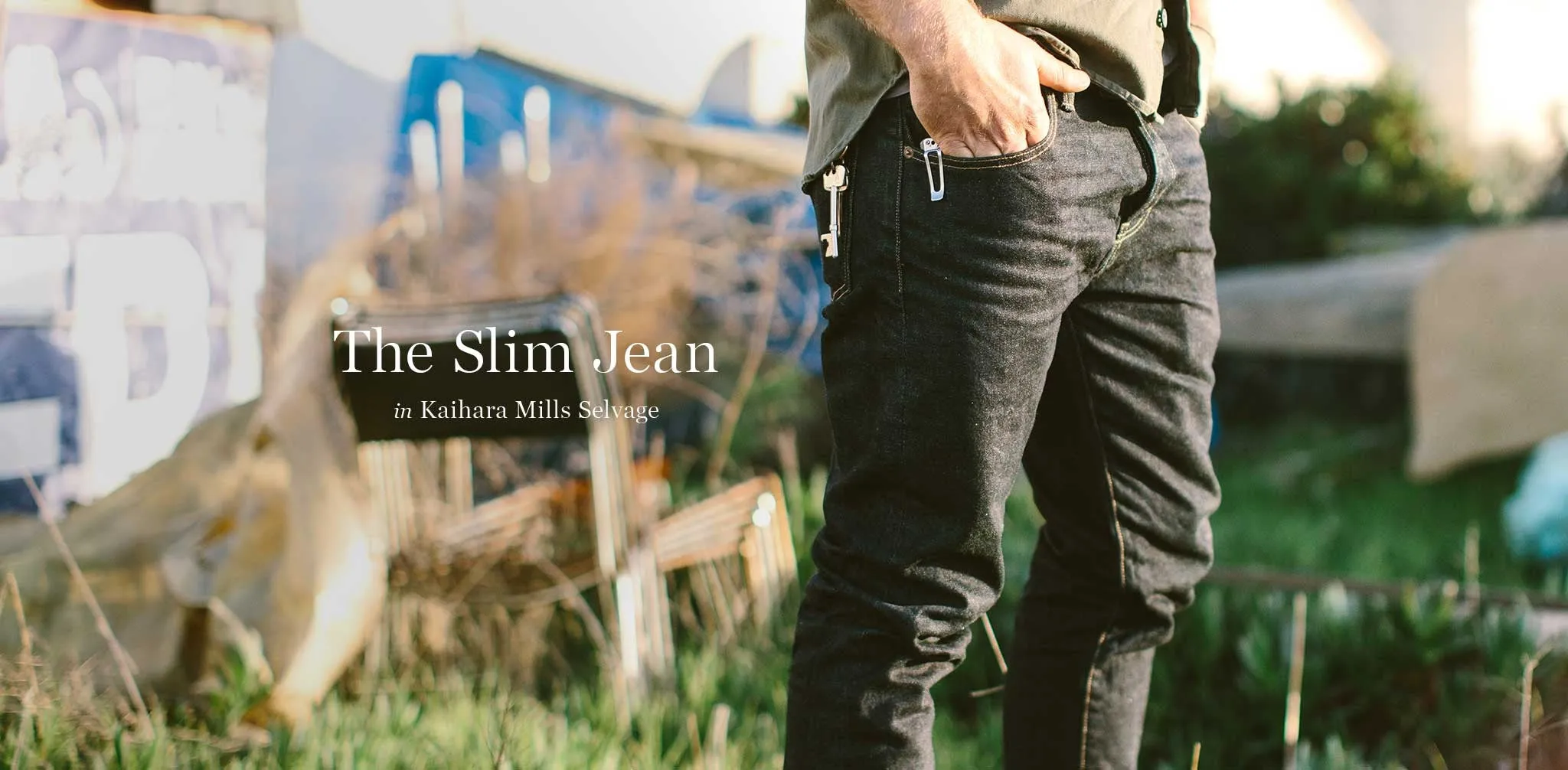 The Slim Jean in Kaihara Mills Selvage