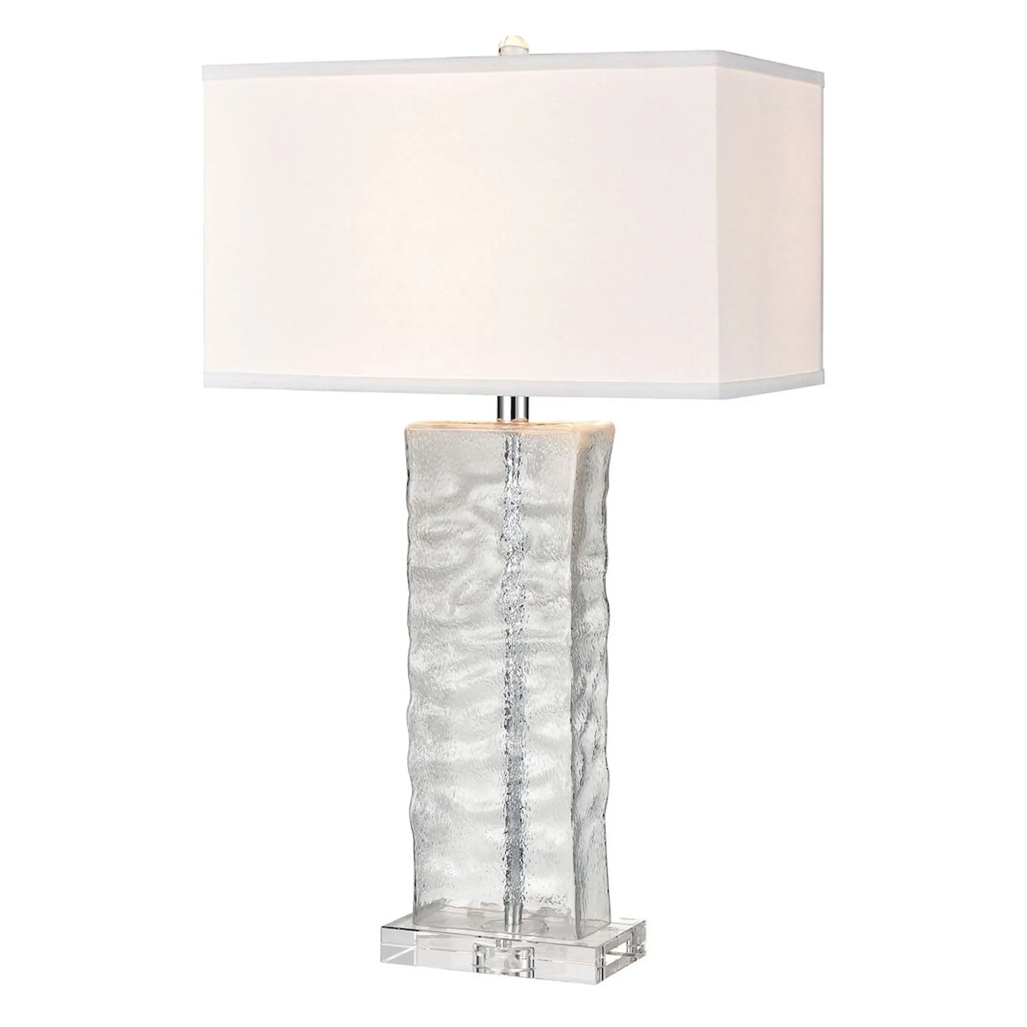 UEX7051 Contemporary Table Lamp 17''W x 10.5''D x 30''H, Clear Finish, Mancos Collection