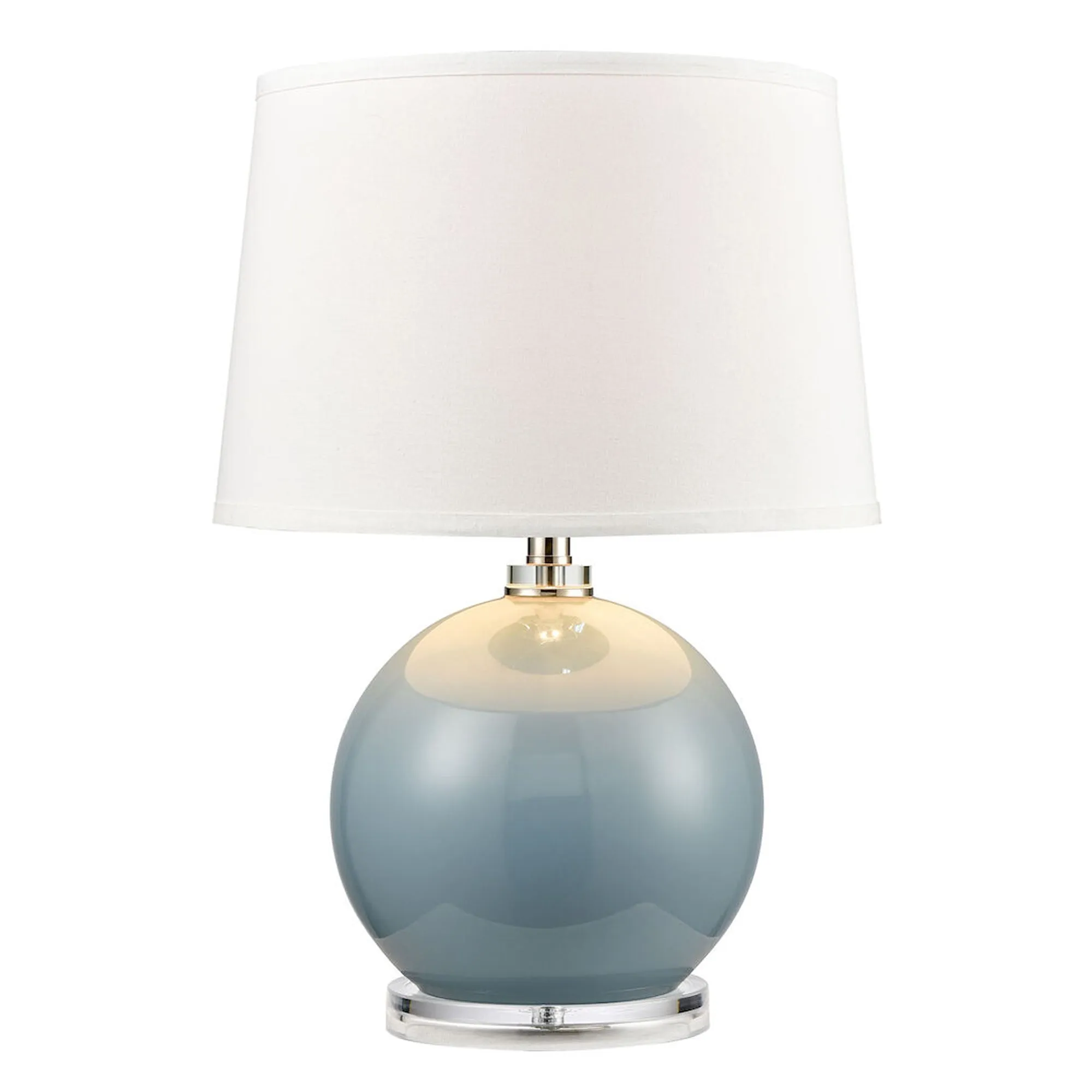 UEX7590 Coastal Table Lamp 15''W x 15''D x 22''H, Shale Blue Finish, Rhinebeck Collection