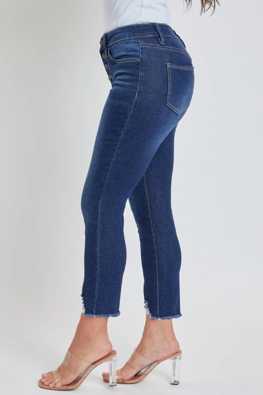 Women's Petite 4 Button Skinny Ankle Sustainable Jean