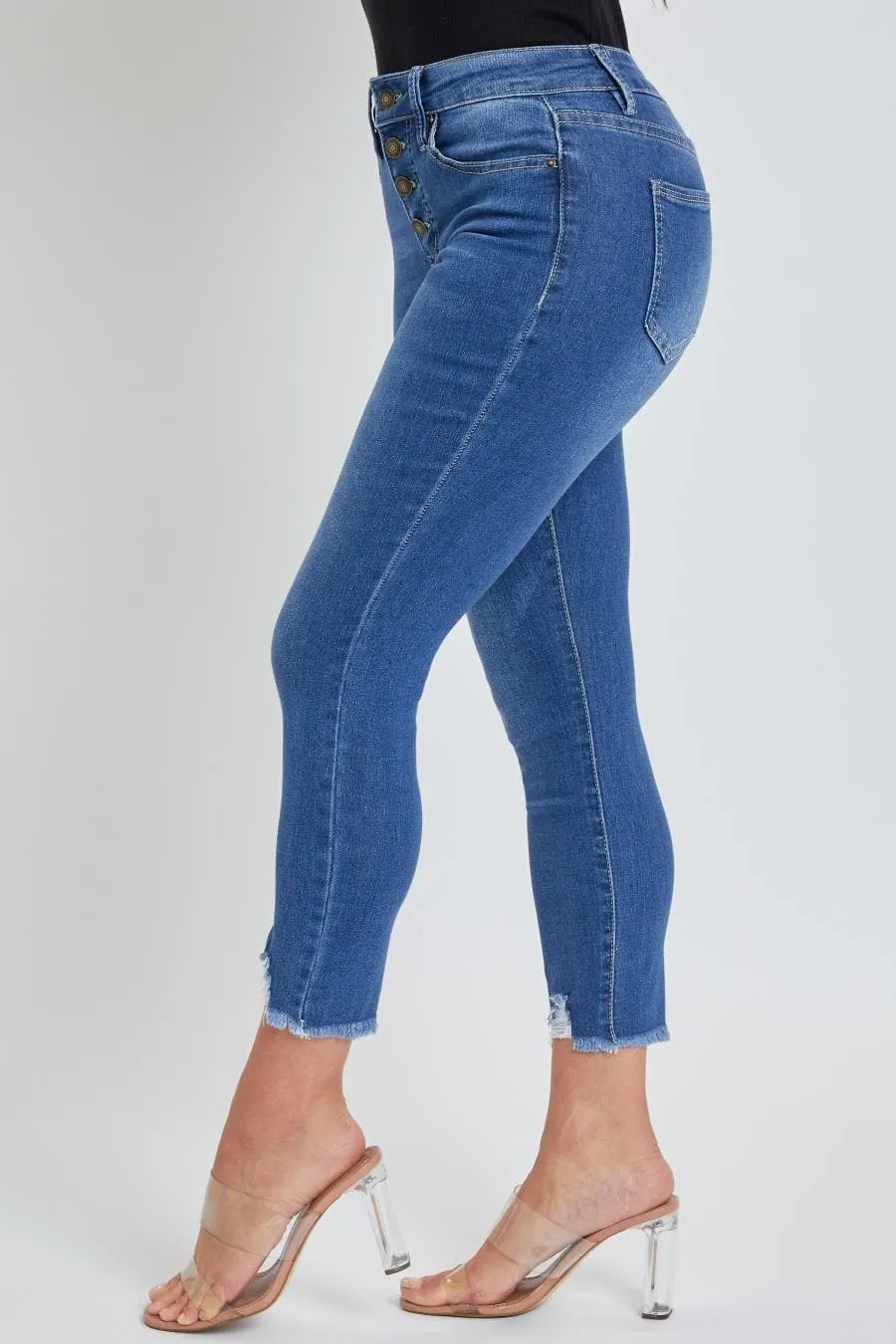 Women's Petite 4 Button Skinny Ankle Sustainable Jean