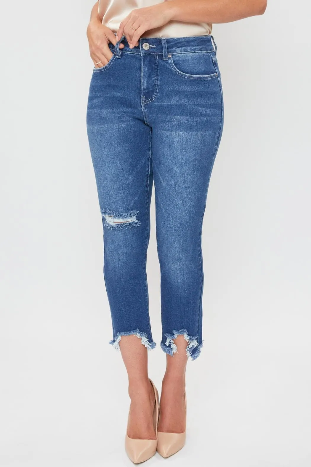 Women's Petite Vintage Fray Hem Jean