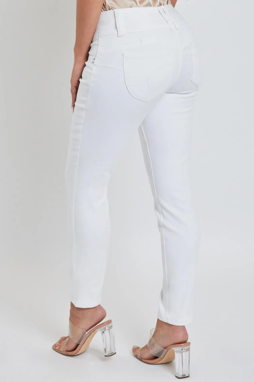 Women's Petite WannaBettaButt 3-Button Skinny Jean