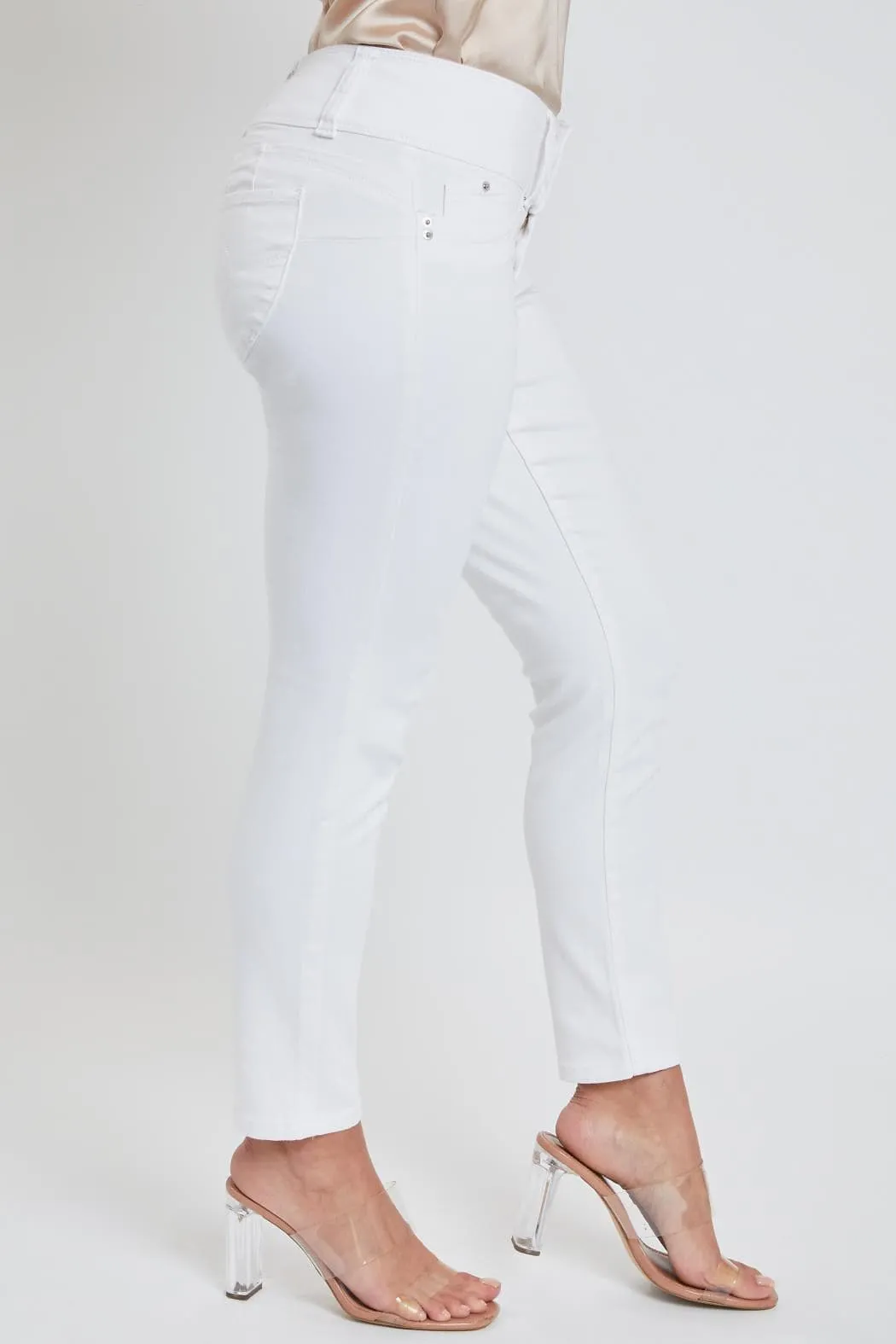 Women's Petite WannaBettaButt 3-Button Skinny Jean